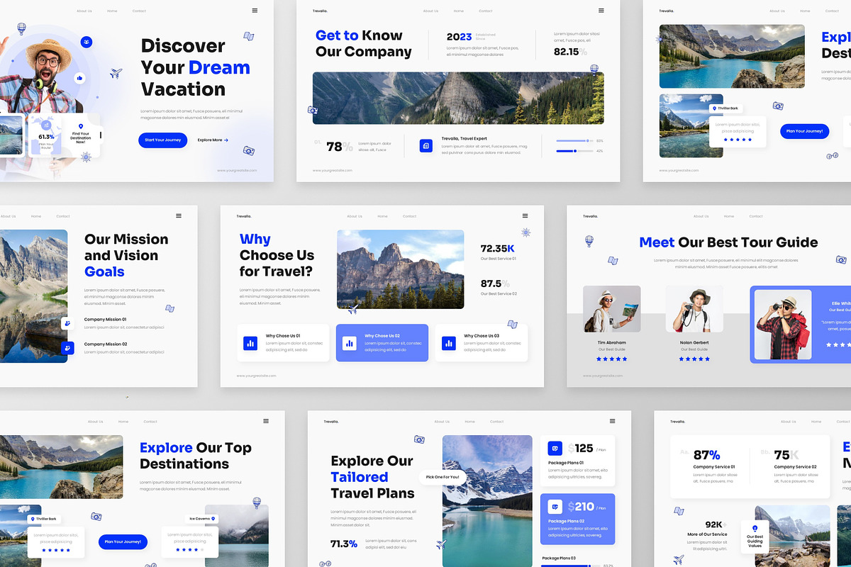 Travel Vacation PowerPoint Template, a Presentation Template by MtvtdArt (Photo 5 of 6)