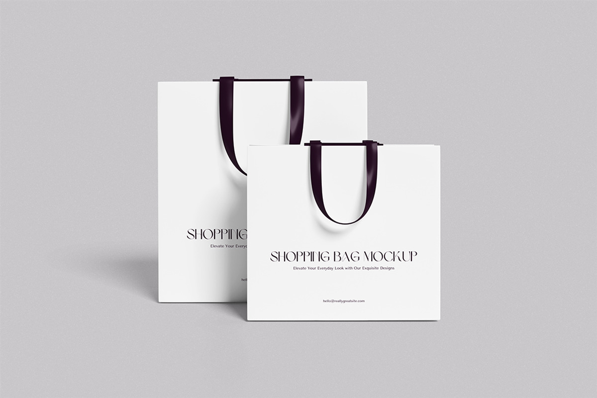 High-Quality Shopping Bag Mockup, an Advertising Mockup by swsi-studio (Photo 2 of 5)