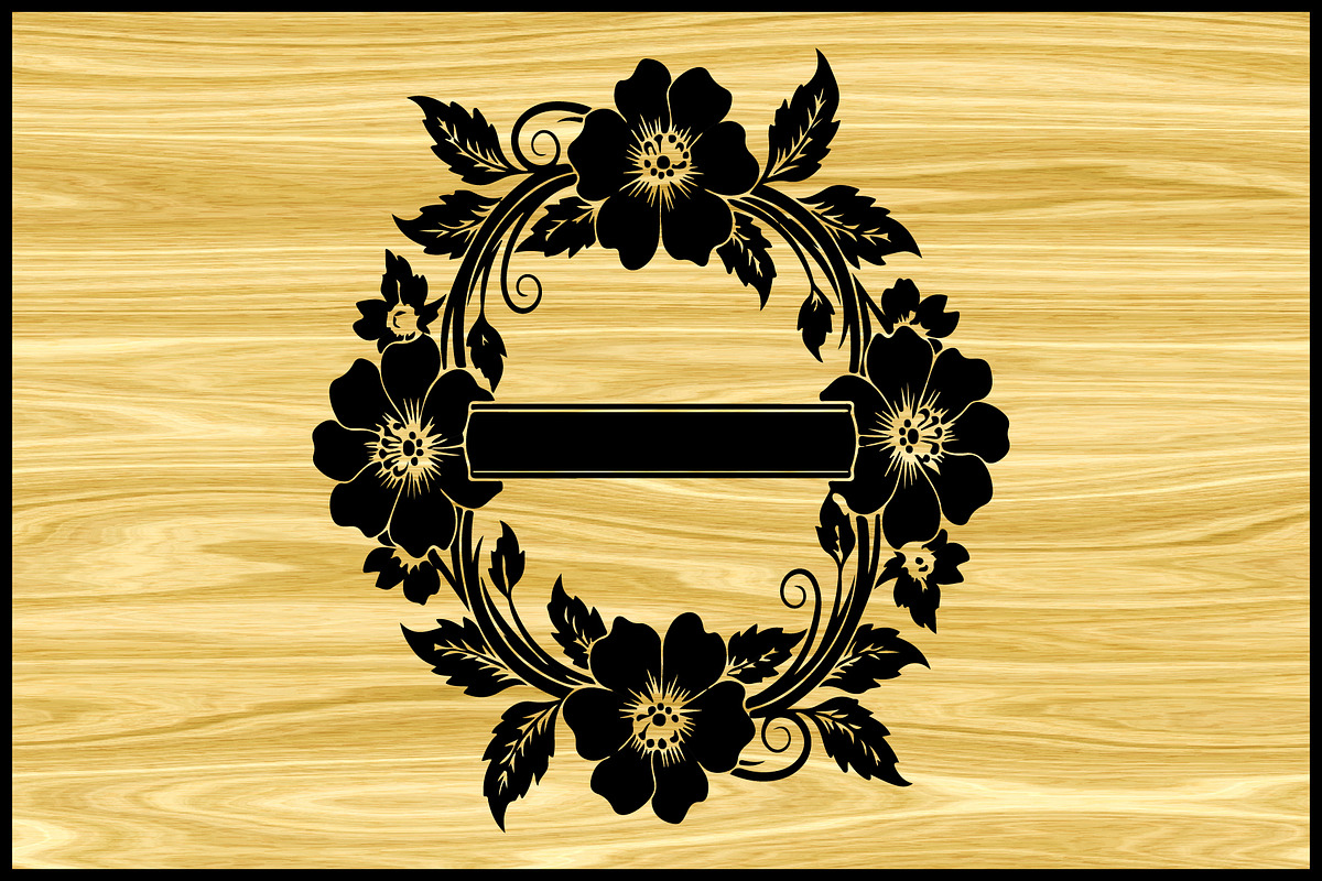 Decorative Floral Frame Silhouette S, an Illustration by Designer_Momina (Photo 4 of 4)