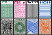 48 SWISS DESIGN VECTOR POSTERS SET, a Texture Graphic by craftlove (Thumbnail 7 of 8)