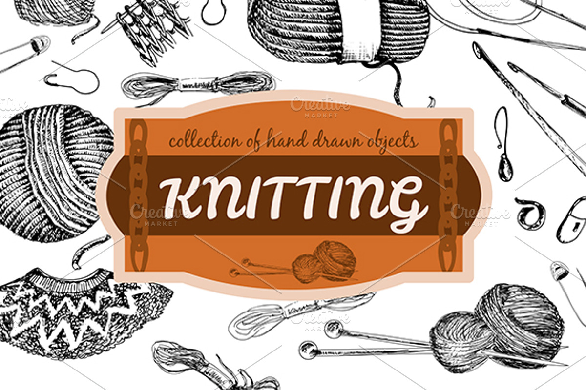 Knitting tools and accessories, an Object Illustration by Alena Kaz (Photo 1 of 2)