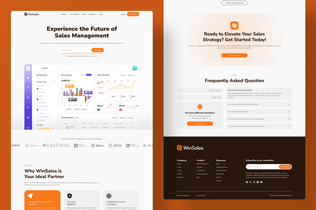 Sales Management Web Landing Page, a Landing Page Template by UICreative (Photo 4 of 4)
