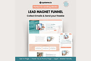 Systeme.io Calypso Peach Lead Funnel, a Landing Page Template by Hayley's Digital Hub (Thumbnail 1 of 9)