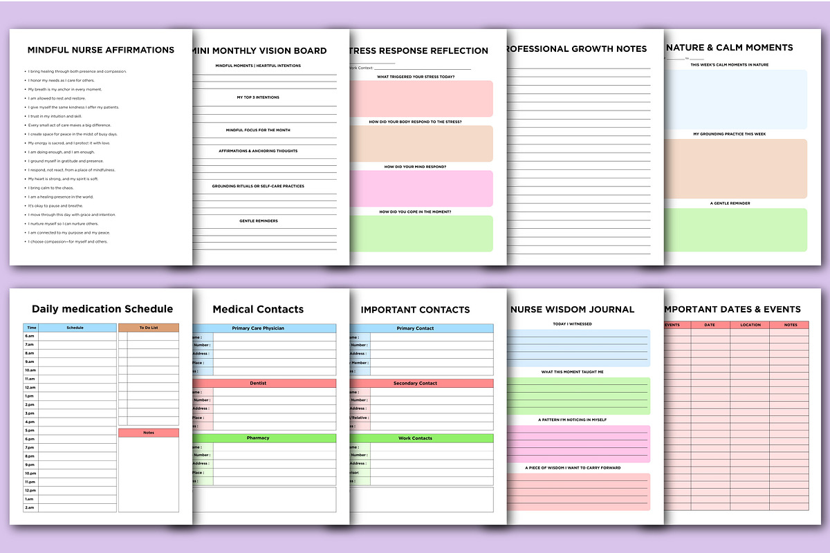 2026 Mindful Nurses Planner preview 7