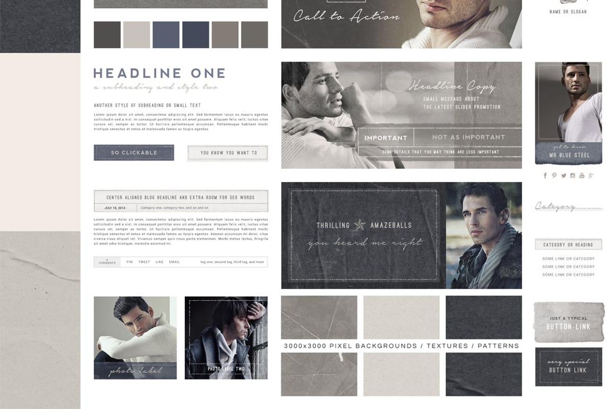StyleBox Blog Graphics/Website Kit 2, a Templates & Theme by Creators Couture (Photo 3 of 4)
