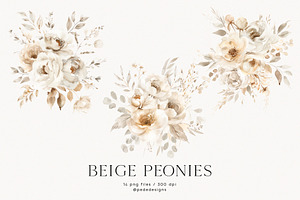 Beige Peonies