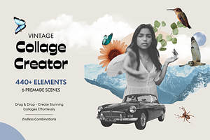 Vintage Collage Creator 440 PNG