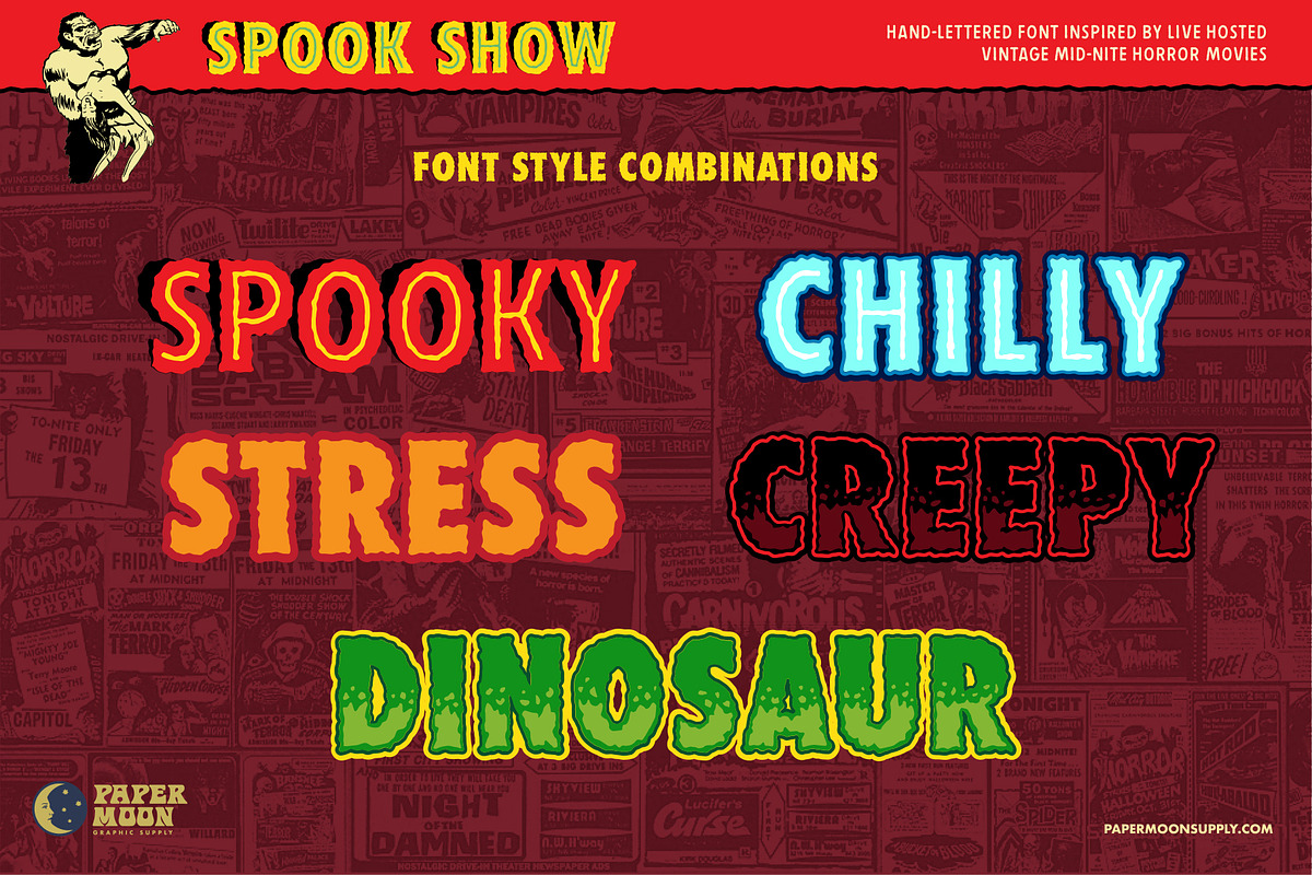 Spook Show Poster Font & Art Bundle, a Font by Paper Moon Graphic Supply (Photo 5 of 15)