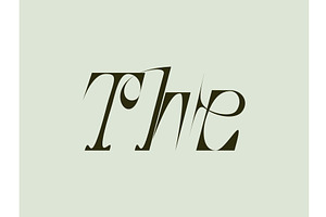 Elegant distorted serif typography, an Object Illustration by Serebrennikov