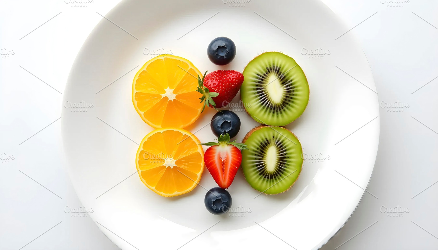 Assorted Fruits On Plate Captured, a Photo by LOGOCREATIVE