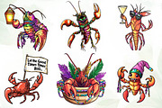 Mardi Gras Crawfish Sublimation, an Illustration by CreationArt (Thumbnail 3 of 5)
