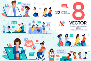Courses for Pregnant Vector Scenes