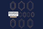 10 Elegant Art Deco Rhombus Frames, a Decorative Illustration by Stanislav Kharchevskyi (Thumbnail 1 of 3)