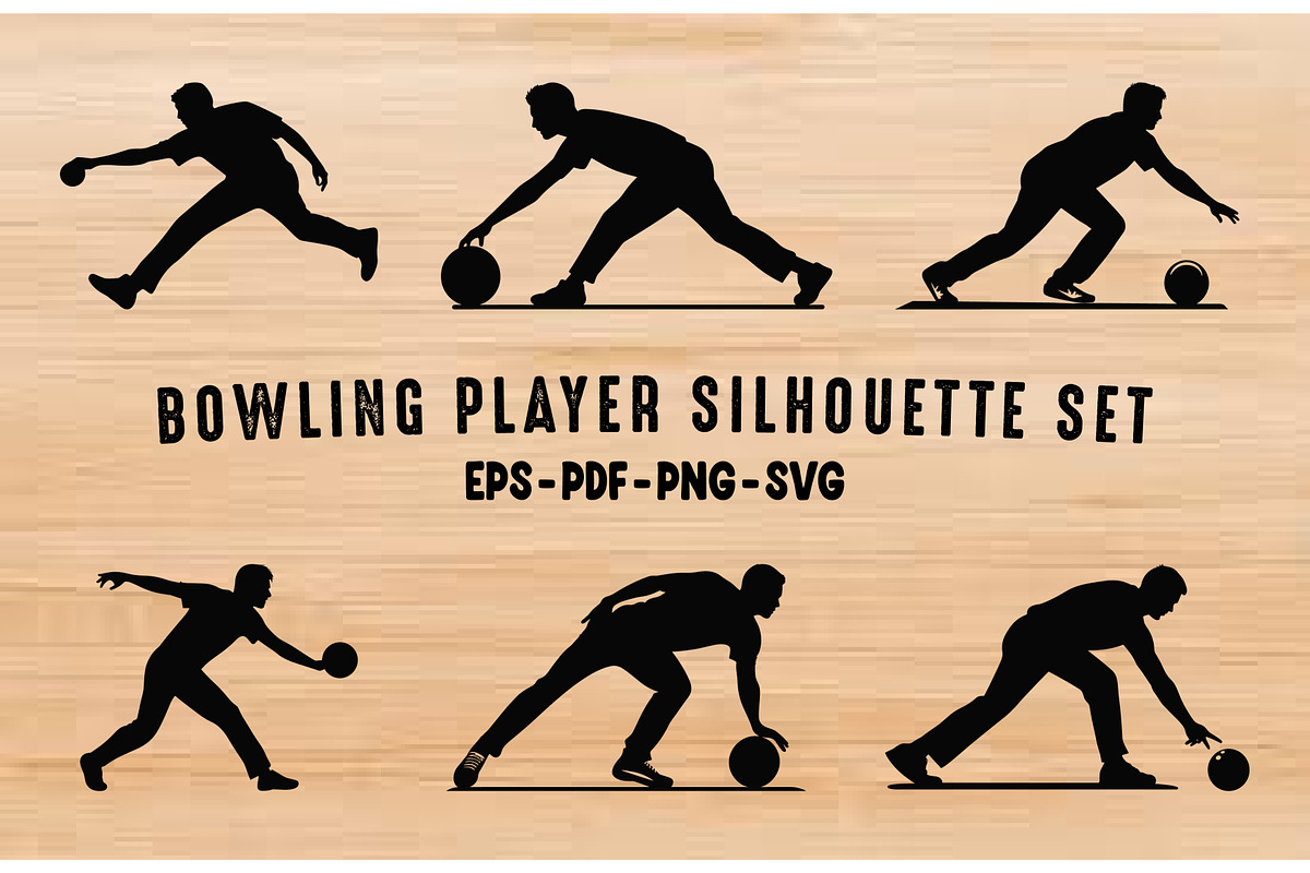 Bowling Player Silhouette SVG Se, a Sport Illustration by Gfx Expert Team (Photo 1 of 3)