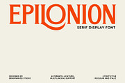 Epilonion - Serif Display Font, a Serif Font by Brainwaves.Studio (Thumbnail 1 of 11)