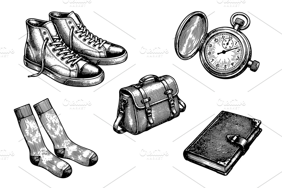 Running Gear Vintage Engraving, a Sport Illustration by Huza Studio (Photo 9 of 13)