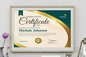 Certificate Template With Premium