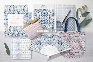 Indigo Collection, 16 Patterns Sets