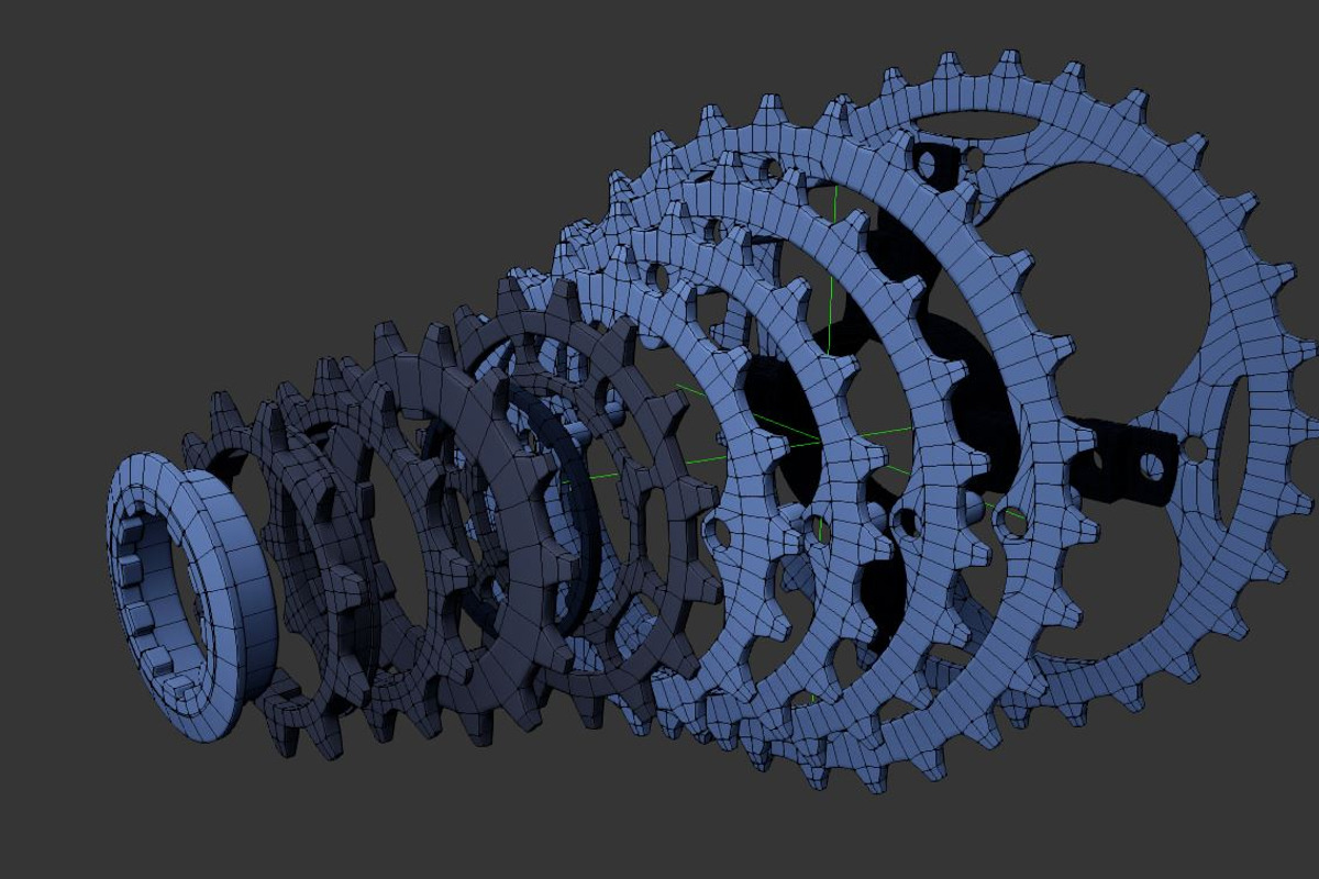 Mountain Bike Sprocket Set, an Object 3D Model by kjpargeterimages (Photo 4 of 5)