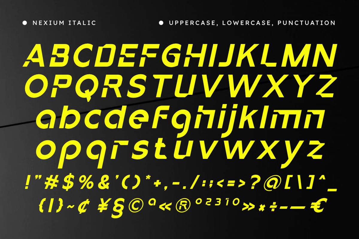 Nexium | Modern Futuristic Tech Font, a Symbol Font by Masyafi Studio (Photo 5 of 8)