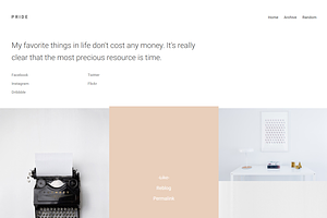 Pride: Minimal Tumblr Theme