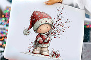 Christmas Kids Clipart Bundle, an Illustration by Craft Nest (Thumbnail 5 of 6)