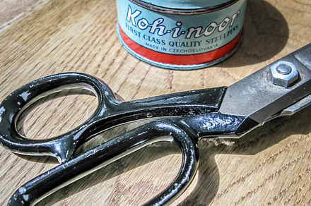 Big fabric scissors containing scissors, cloth, and fabric preview 6