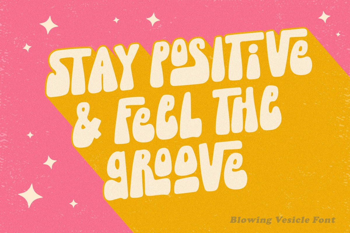 Blowing Vesicle - Psychedelic Font, a Font by Letterhend Studio (Photo 5 of 8)