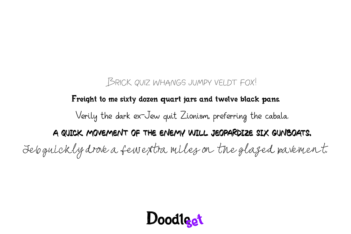 DOODLESET. Font Family., a Handwritten Font by Luxfont (Photo 6 of 8)