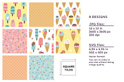 Ice Cream Seamless Patterns, a Pattern Graphic by insemar (Thumbnail 2 of 4)