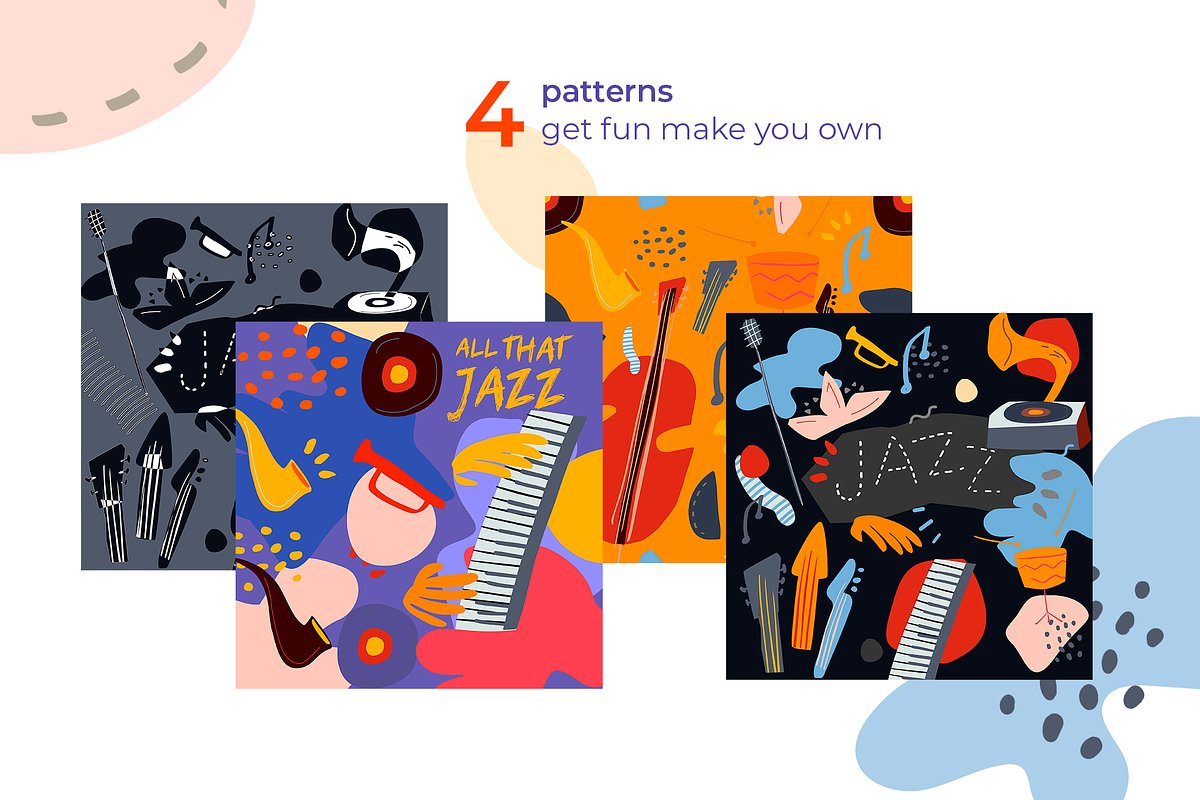 Jazz band modern characters, a Person Illustration by PixelAesthetic (Photo 3 of 6)