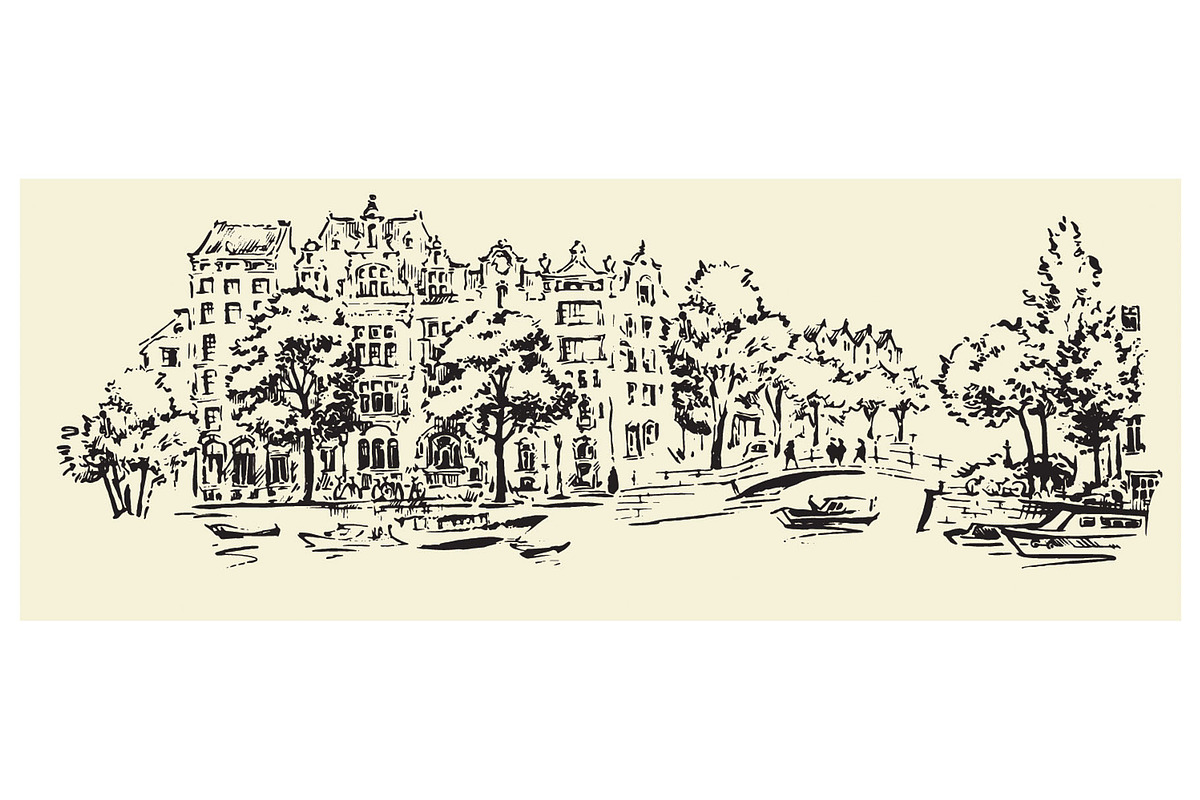 Amsterdam Hand Drawn Sketches, an Illustration by Penndpaper (Photo 13 of 16)