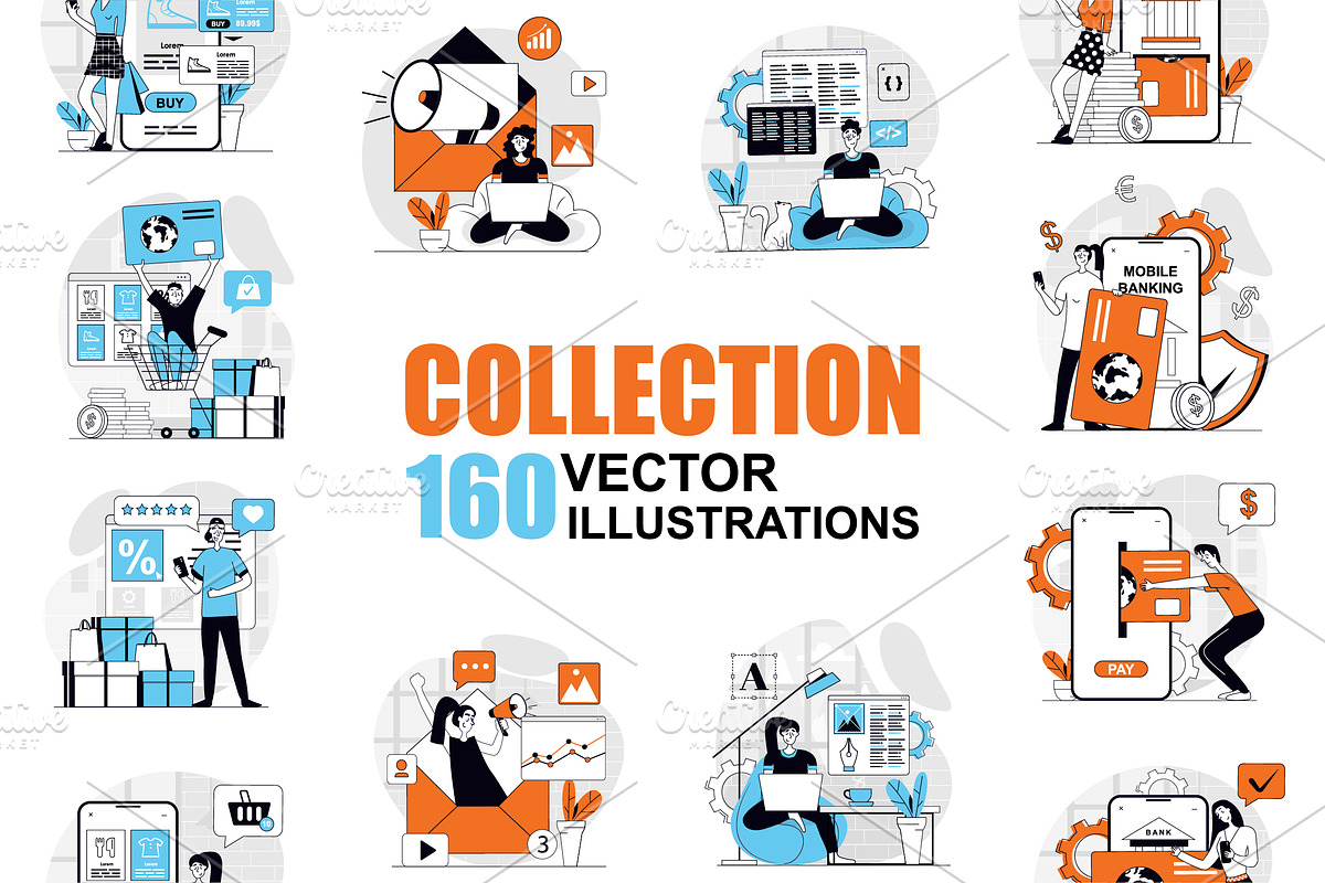 Bundle Concept Illustrations, a Finance Illustration by alexdndz (Photo 1 of 11)