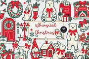 Whimsical Christmas Clipart, a Decorative Illustration by BigCakeBee (Thumbnail 1 of 3)