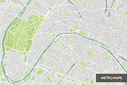 Paris Map (Vector) – Pale Regular, an Object Graphic by MetroMaps (Thumbnail 3 of 3)