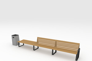 3D Model Bench Park 52