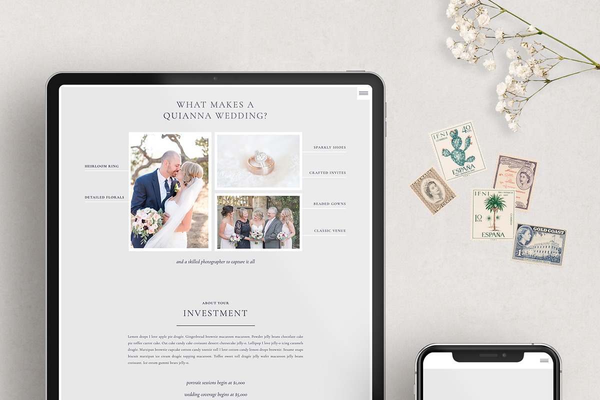 The Quianna - Showit Template Layout, a Websites & App Template by Gillian Sarah (Photo 2 of 2)