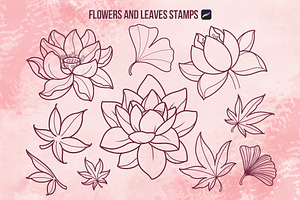 Floral Procreate Stamps For Tattoo