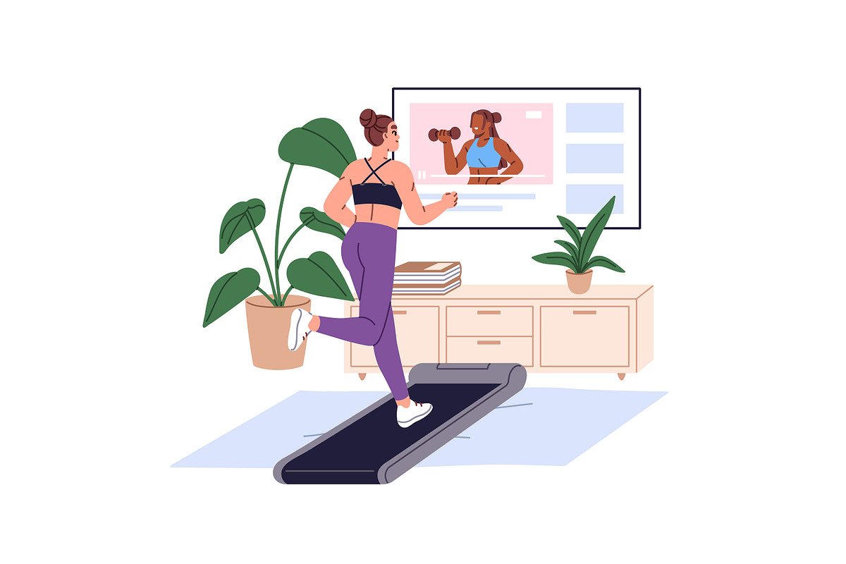 People do sports, home workout set, a Sport Illustration by PaperTrident (Photo 6 of 9)