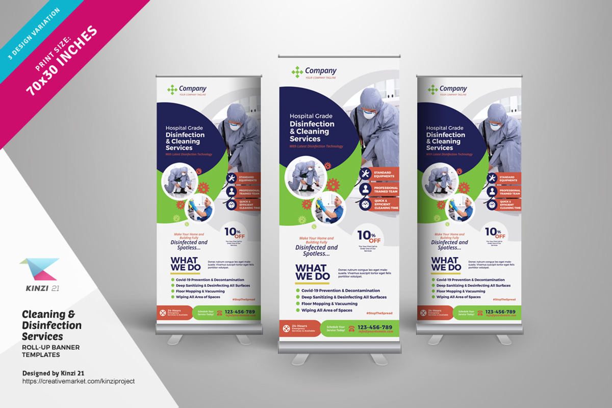 Cleaning & Disinfection Roll-ups, a Stationery Template by kinzi21 (Photo 4 of 4)
