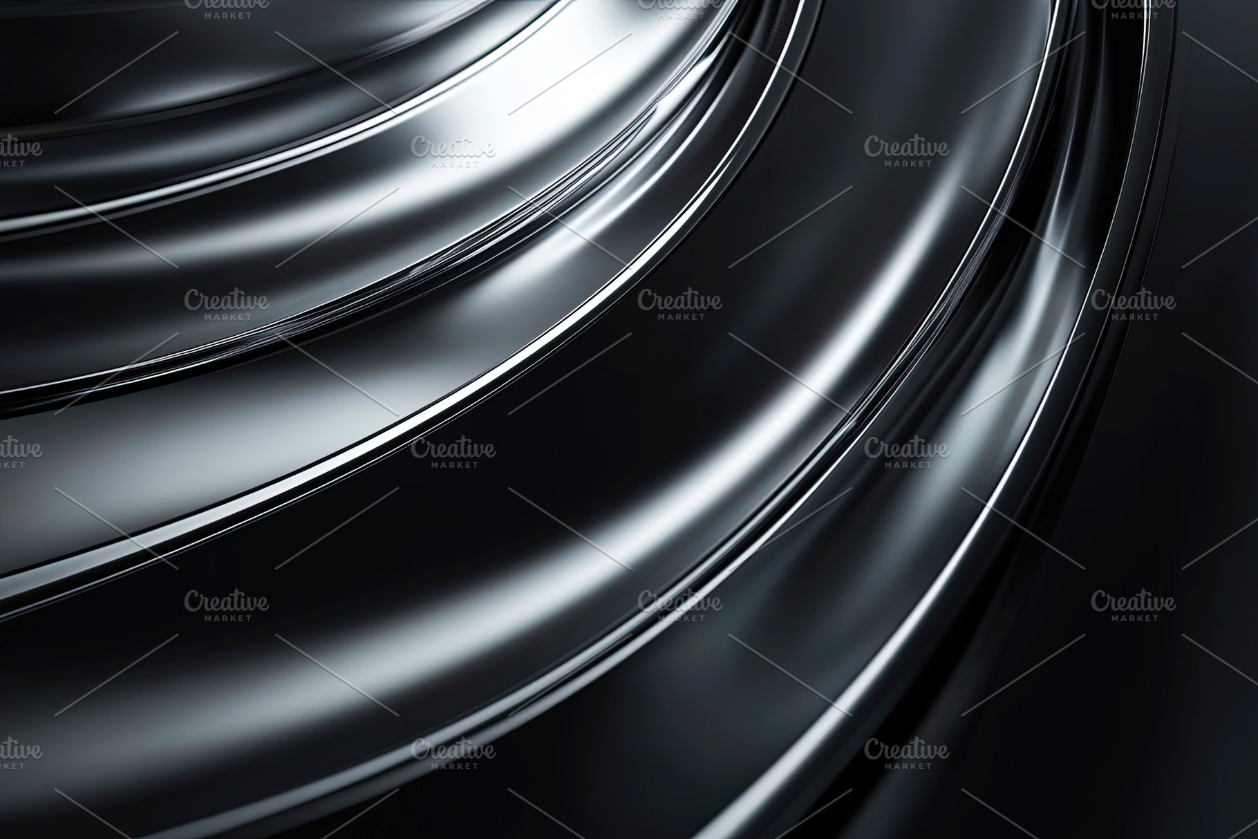 Abstract Black Metallic Curves, a Background Photo by Ales Munt