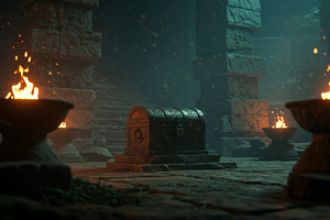 Mysterious locked chest, a Background Photo by professorinc