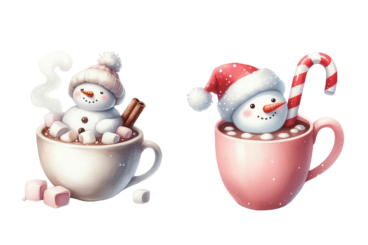 Snowman Hot Cocoa clipart, an Illustration by Designworld (Photo 5 of 5)