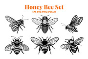 Honey Bee SVG Clipart for Stickers, an Animal Illustration by VectorPanther (Thumbnail 6 of 7)