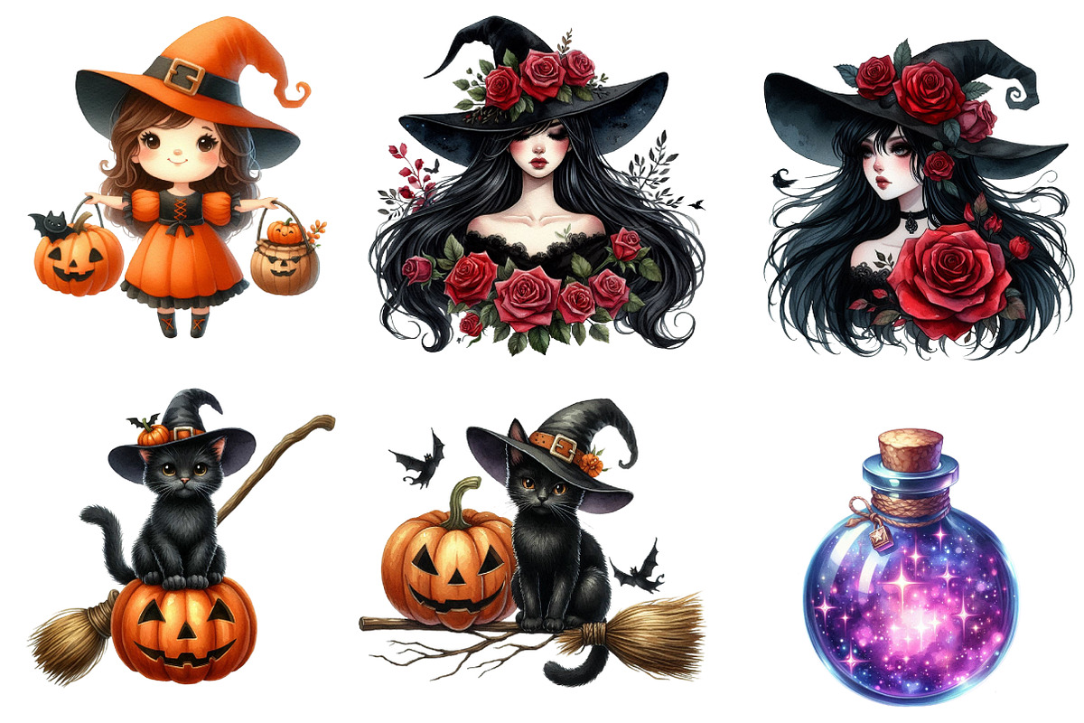 Halloween Spooky Night Collection, an Illustration by CreationArt (Photo 5 of 7)