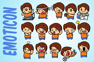 Cute Boy Emoticons