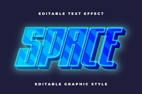 Futuristic Neon Blue Text Effect preview 4