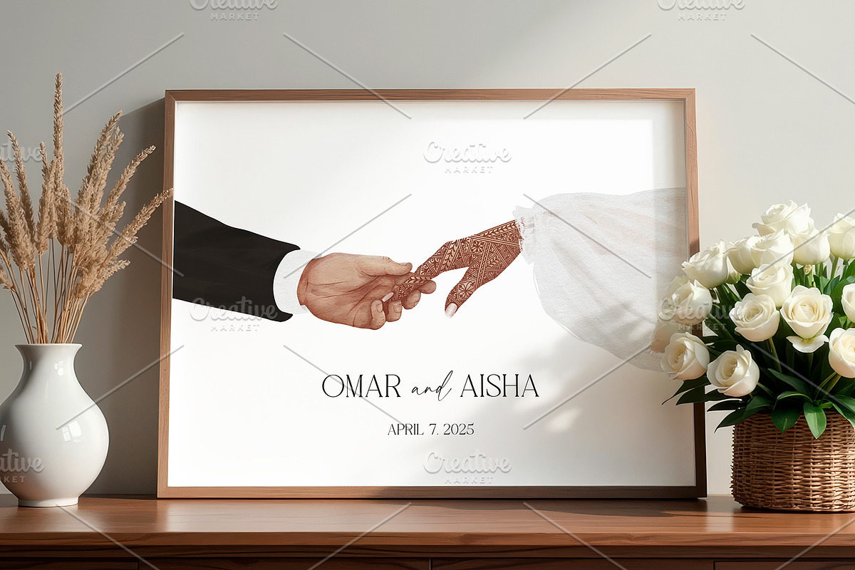 Henna Wedding First Dance Print, an Illustration by EkaterinaViArt (Photo 4 of 6)