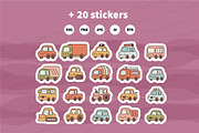 Cute Car Characters, a Transportation Illustration by Palau (Thumbnail 10 of 10)