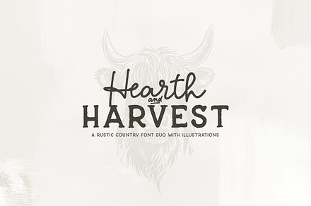 Hearth & Harvest Rustic Font Duo, a Font by Callie Rian & Co.